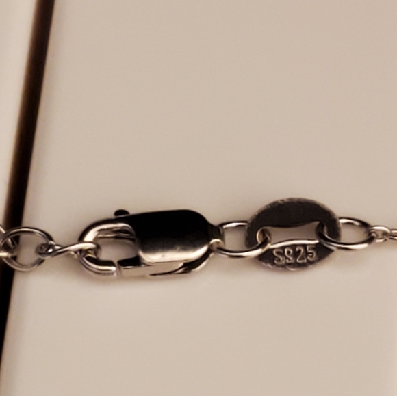 D4 NEW Sterling Ruby Compass Anchor Necklace - Picture 10 of 11